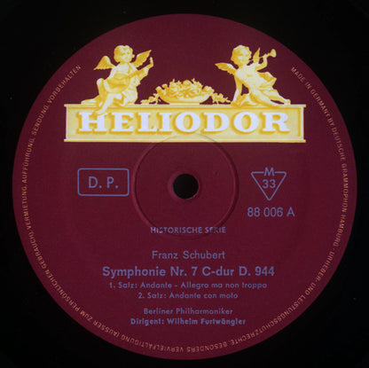 Franz Schubert / Wilhelm Furtwängler, Berliner Philharmoniker : Sinfonie Nr. 7 (9) C-dur Op. Posth. (LP, Mono, RE)
