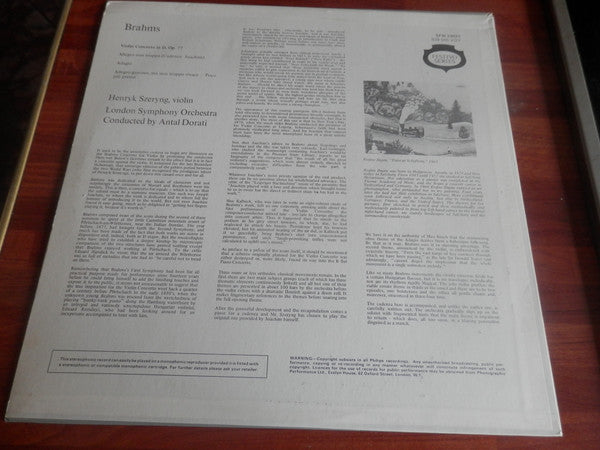 Johannes Brahms - Henryk Szeryng, Antal Dorati, London Symphony Orchestra : Violinkonzert D-Dur (LP, Album, RE)