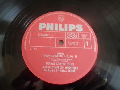 Johannes Brahms - Henryk Szeryng, Antal Dorati, London Symphony Orchestra : Violinkonzert D-Dur (LP, Album, RE)