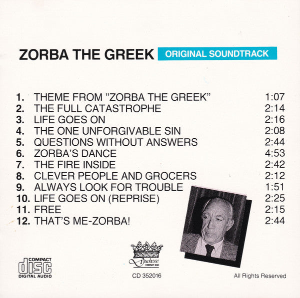 Mikis Theodorakis : Zorba The Greek (Original Soundtrack) (CD, Album, RE)