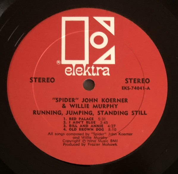 John Koerner & Willie Murphy : Running, Jumping, Standing Still (LP, Album, Red)