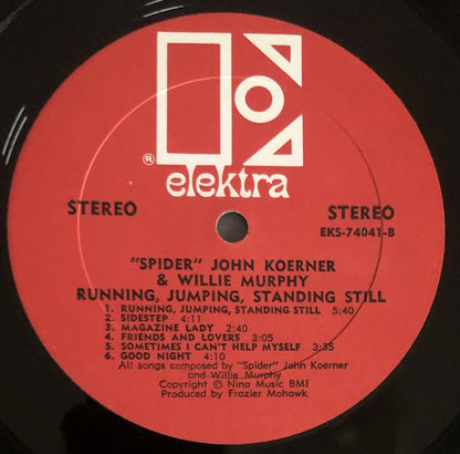 John Koerner & Willie Murphy : Running, Jumping, Standing Still (LP, Album, Red)