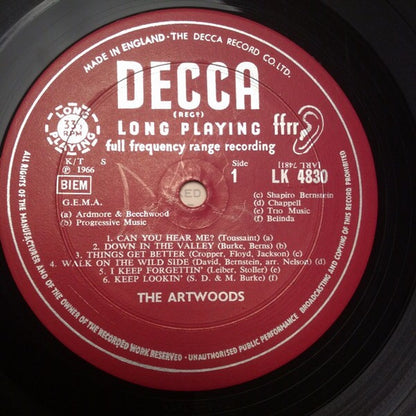 The Artwoods : Art Gallery (LP, Album, Mono)