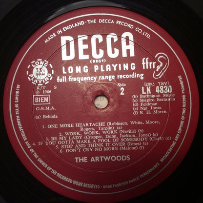 The Artwoods : Art Gallery (LP, Album, Mono)