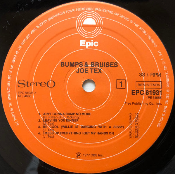 Joe Tex : Bumps & Bruises (LP, Album)