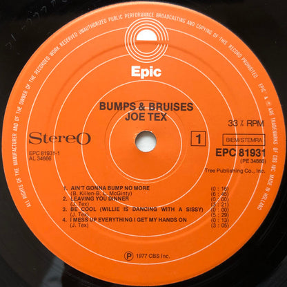 Joe Tex : Bumps & Bruises (LP, Album)