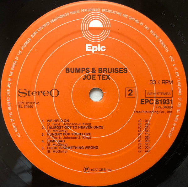 Joe Tex : Bumps & Bruises (LP, Album)