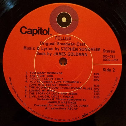 "Follies" Original Broadway Cast, Stephen Sondheim : Follies (Original Cast Recording) (LP, Album, RE, Win)