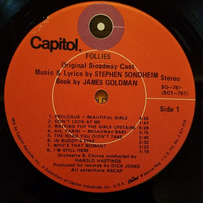 "Follies" Original Broadway Cast, Stephen Sondheim : Follies (Original Cast Recording) (LP, Album, RE, Win)