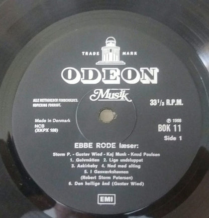 Ebbe Rode : Læser: Storm P. - Gustav Wied - Kaj Munk - Knud Poulsen (LP, Album)