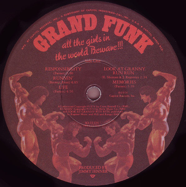 Grand Funk Railroad : All The Girls In The World Beware !!! (LP, Album, Win)