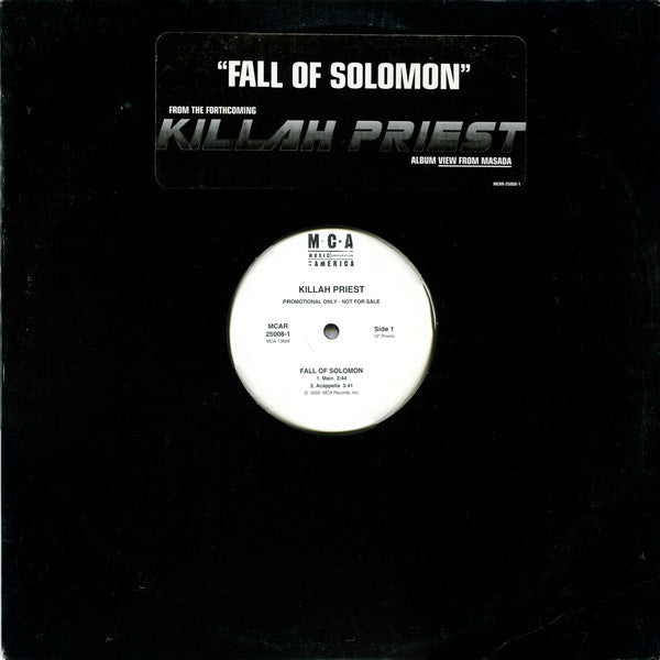 Killah Priest : Fall Of Solomon (12", Pro)