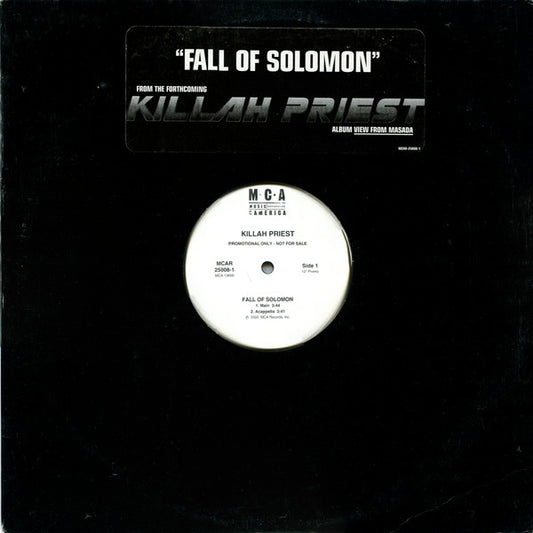 Killah Priest : Fall Of Solomon (12", Pro)