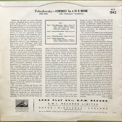 Pyotr Ilyich Tchaikovsky - Guido Cantelli, Philharmonia Orchestra : Symphony No.6 In B Minor "Pathétique" (LP, Mono)