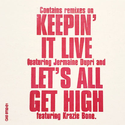 Da Brat : Keepin' It Live / Let's All Get High (12", Promo)