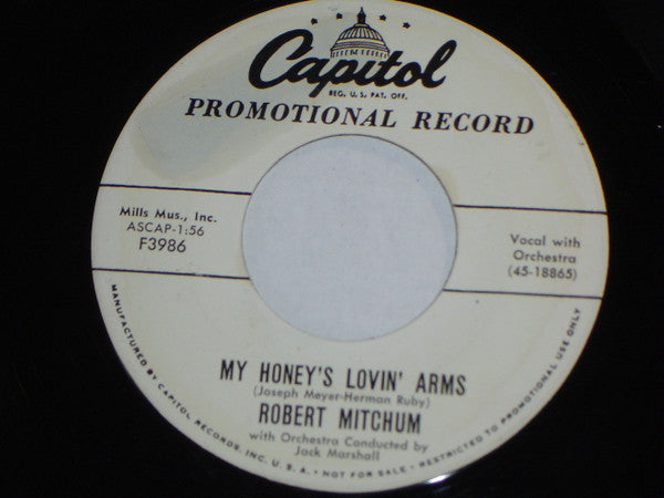 Robert Mitchum : The Ballad Of Thunder Road / My Honey's Lovin' Arms (7", Single, Promo)