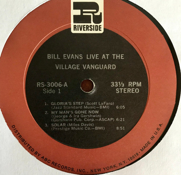 Bill Evans : Live At The Village Vanguard (LP, Album, RE, RM)