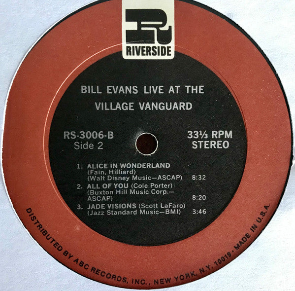 Bill Evans : Live At The Village Vanguard (LP, Album, RE, RM)