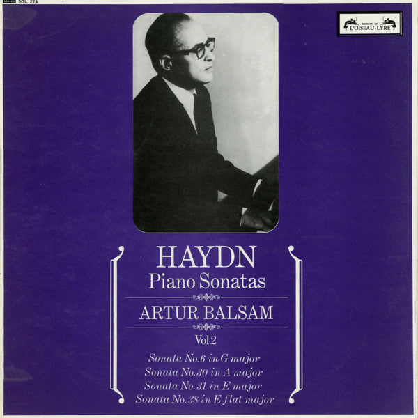 Joseph Haydn, Arthur Balsam : Piano Sonatas, Vol. 2 (LP)