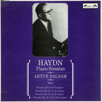 Joseph Haydn, Arthur Balsam : Piano Sonatas, Vol. 2 (LP)