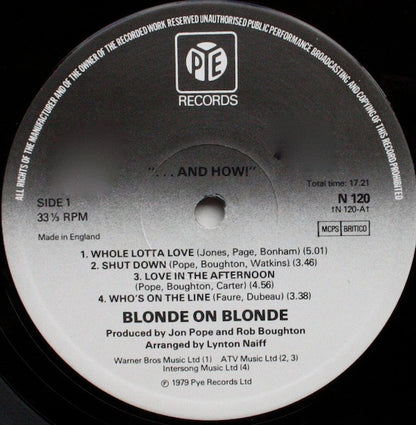 Blonde On Blonde : ...And How! (LP, Album)