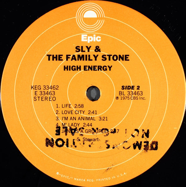 Sly & The Family Stone : High Energy (2xLP, Comp)