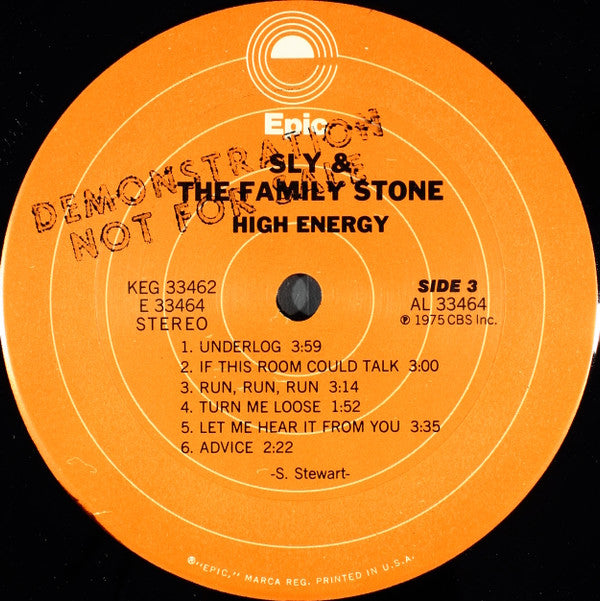 Sly & The Family Stone : High Energy (2xLP, Comp)