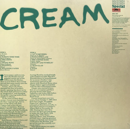 Cream (2) : Cream (LP, Album, RE)