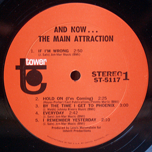 The Main Attraction (4) : And Now...The Main Attraction (LP, Album)