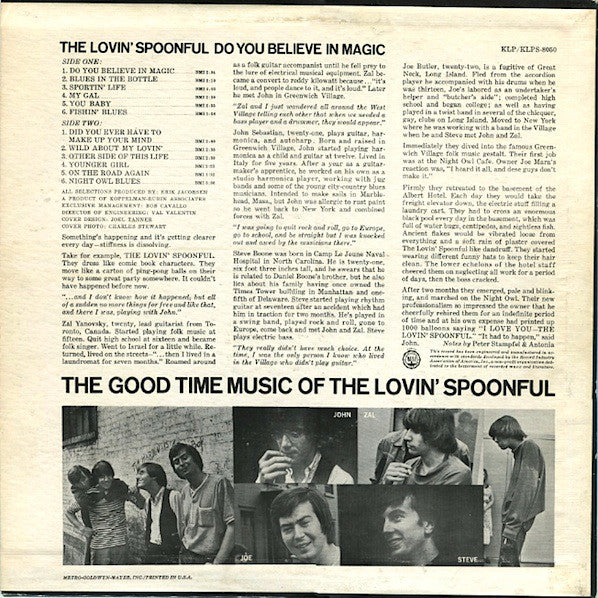 The Lovin' Spoonful : Do You Believe In Magic (LP, Album, Mono, MGM)