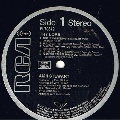 Amii Stewart : Try Love (LP, Album)