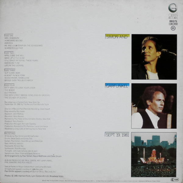 Simon & Garfunkel : The Concert In Central Park (2xLP, Album)