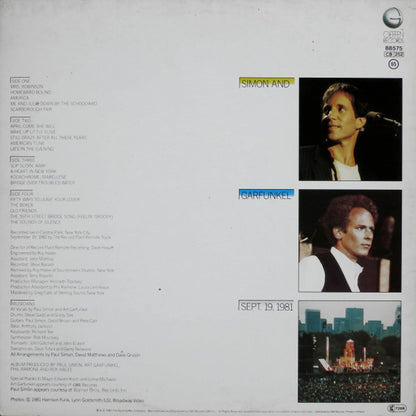 Simon & Garfunkel : The Concert In Central Park (2xLP, Album)