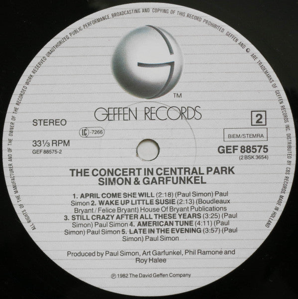 Simon & Garfunkel : The Concert In Central Park (2xLP, Album)