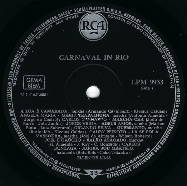 Various : Carnaval In Rio (LP, Comp, Mono)