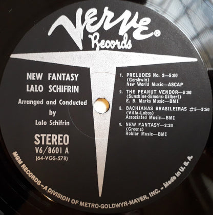 Lalo Schifrin : New Fantasy (LP, Album, Gat)