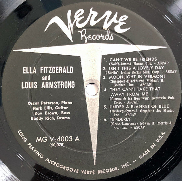 Ella Fitzgerald And Louis Armstrong : Ella And Louis (LP, Album, Mono, RP, Hol)