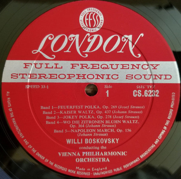 Willi Boskovsky, Wiener Philharmoniker : Thousand And One Nights In Vienna (LP, Blu)