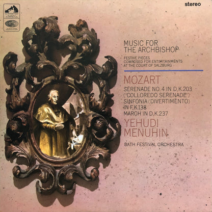 Wolfgang Amadeus Mozart, Yehudi Menuhin, Bath Festival Orchestra : Music For The Archbishop (LP, Album)