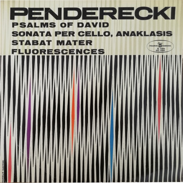 Krzysztof Penderecki : Psalms Of David / Sonata Per Cello / Anaklasis / Stabat Mater / Fluorescences (LP, Mono)