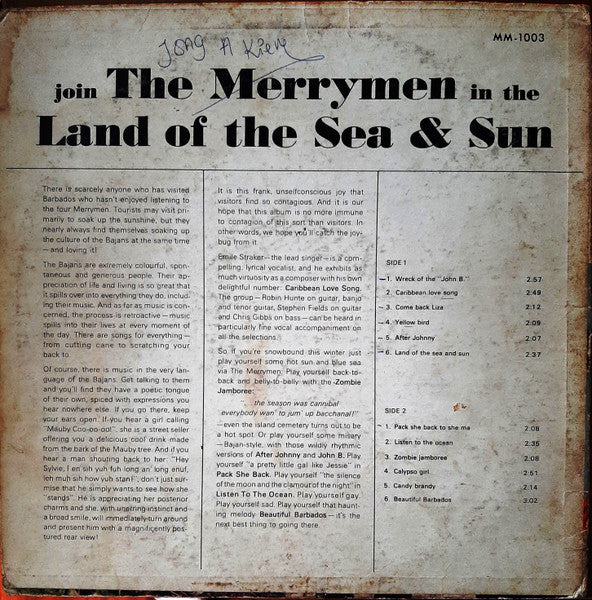 The Merrymen : Join The Merrymen In The Land Of Sea & Sun (LP, Album)