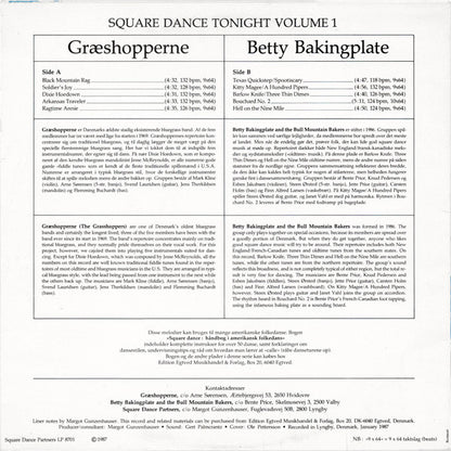Græshopperne, Betty Baking Plate & the Bull Mountain Bakers : Square Dance Tonight Vol. 1 (LP, Album)