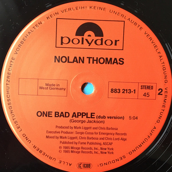 Nolan Thomas : One Bad Apple (12", Maxi)