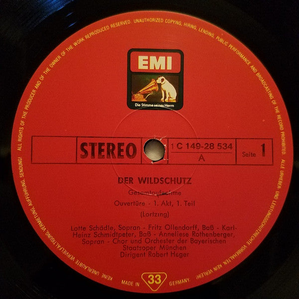 Albert Lortzing, Gisela Litz, Anneliese Rothenberger, Lotte Schädle, Fritz Ollendorff, Hermann Prey, Fritz Wunderlich, Chor Der Bayerischen Staatsoper, Bayerisches Staatsorchester, Robert Heger : Der Wildschütz Gesamtaufnahme (3xLP + Box)