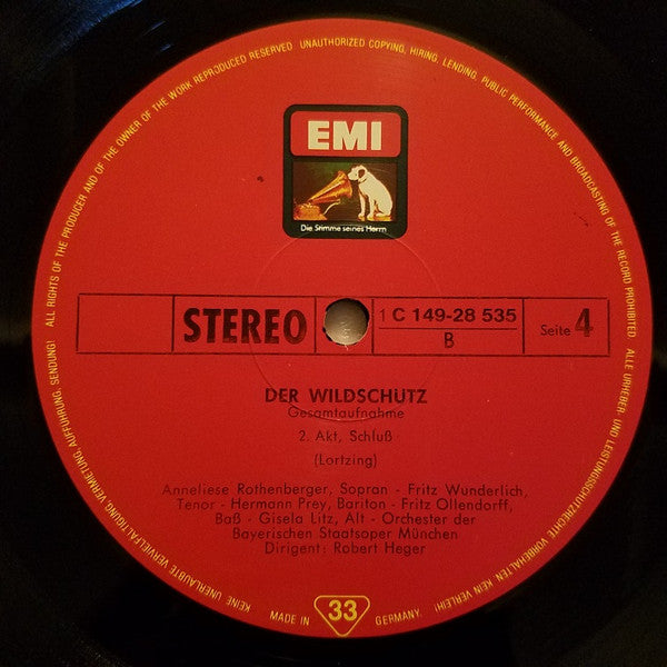 Albert Lortzing, Gisela Litz, Anneliese Rothenberger, Lotte Schädle, Fritz Ollendorff, Hermann Prey, Fritz Wunderlich, Chor Der Bayerischen Staatsoper, Bayerisches Staatsorchester, Robert Heger : Der Wildschütz Gesamtaufnahme (3xLP + Box)