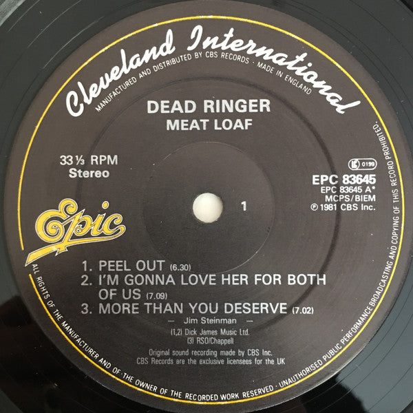 Meat Loaf : Dead Ringer (LP, Album)