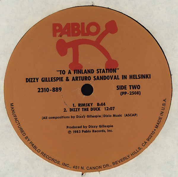 Dizzy Gillespie & Arturo Sandoval : To A Finland Station (LP, Album)