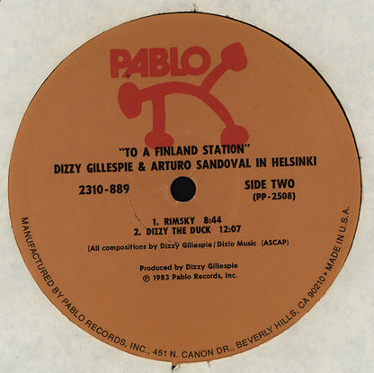 Dizzy Gillespie & Arturo Sandoval : To A Finland Station (LP, Album)