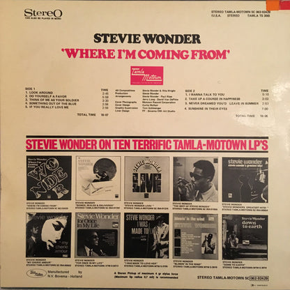 Stevie Wonder : Where I'm Coming From (LP, Album)