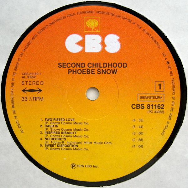 Phoebe Snow : Second Childhood (LP, Album)